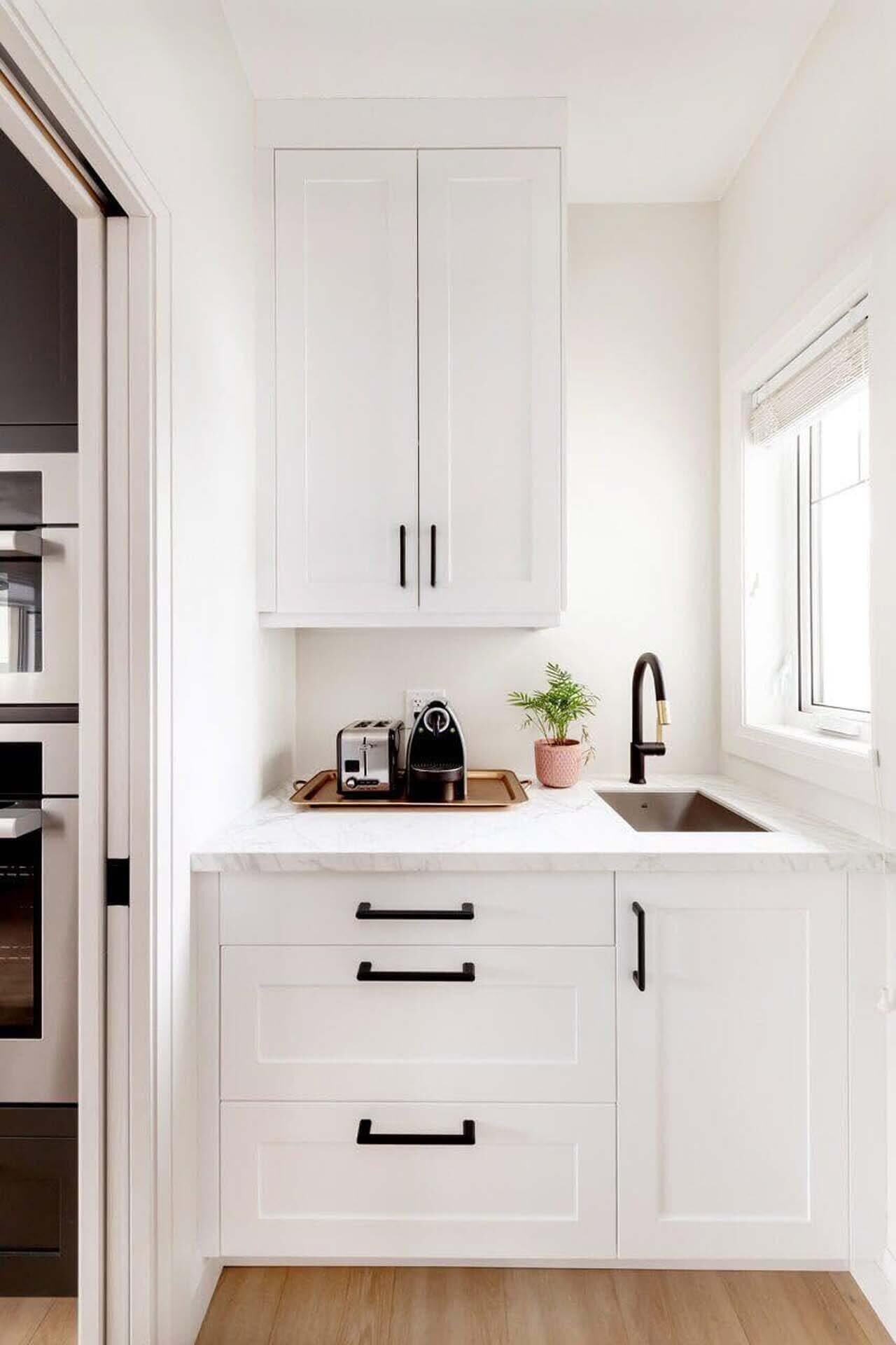 White butler's pantry with sink