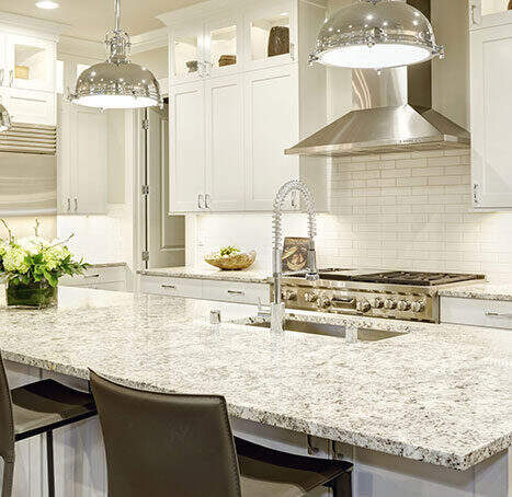Granite countertop in a custom kitchen