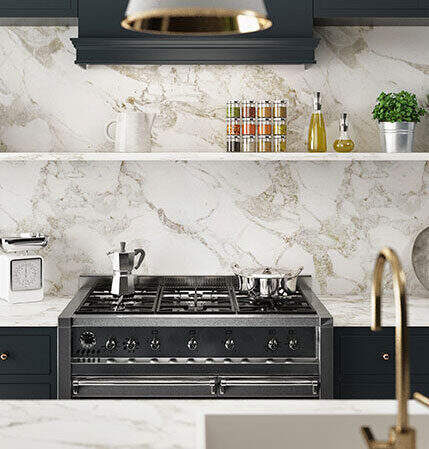 Quartzite countertop in a residential kitchen
