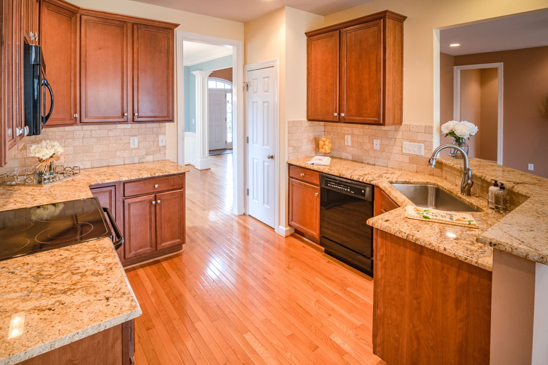 Laminate countertop in a residential kitchen